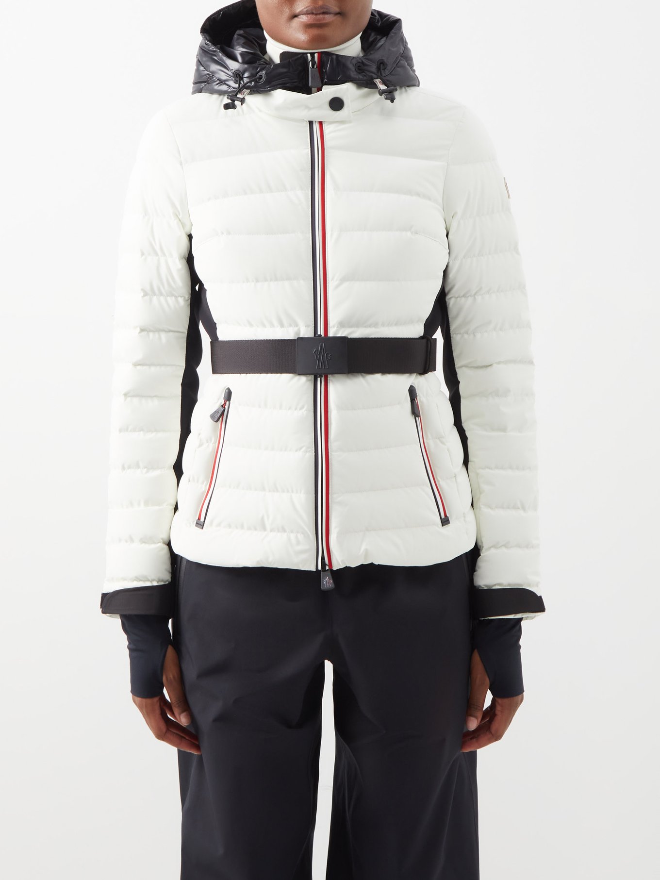 White Bruche belted ski jacket | Moncler Grenoble