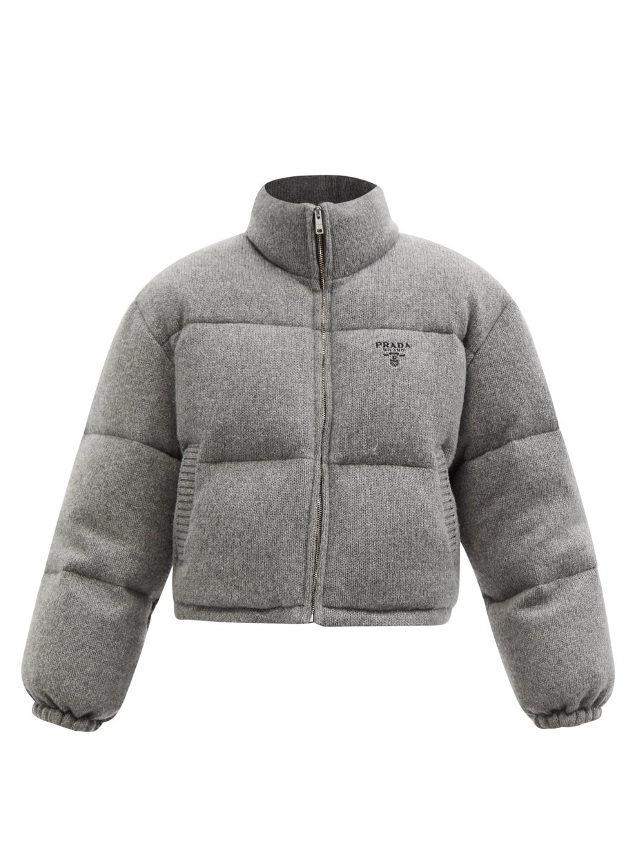 bevestigen voor Zegenen Grey Wool and cashmere-blend padded jacket | Prada | MATCHESFASHION US