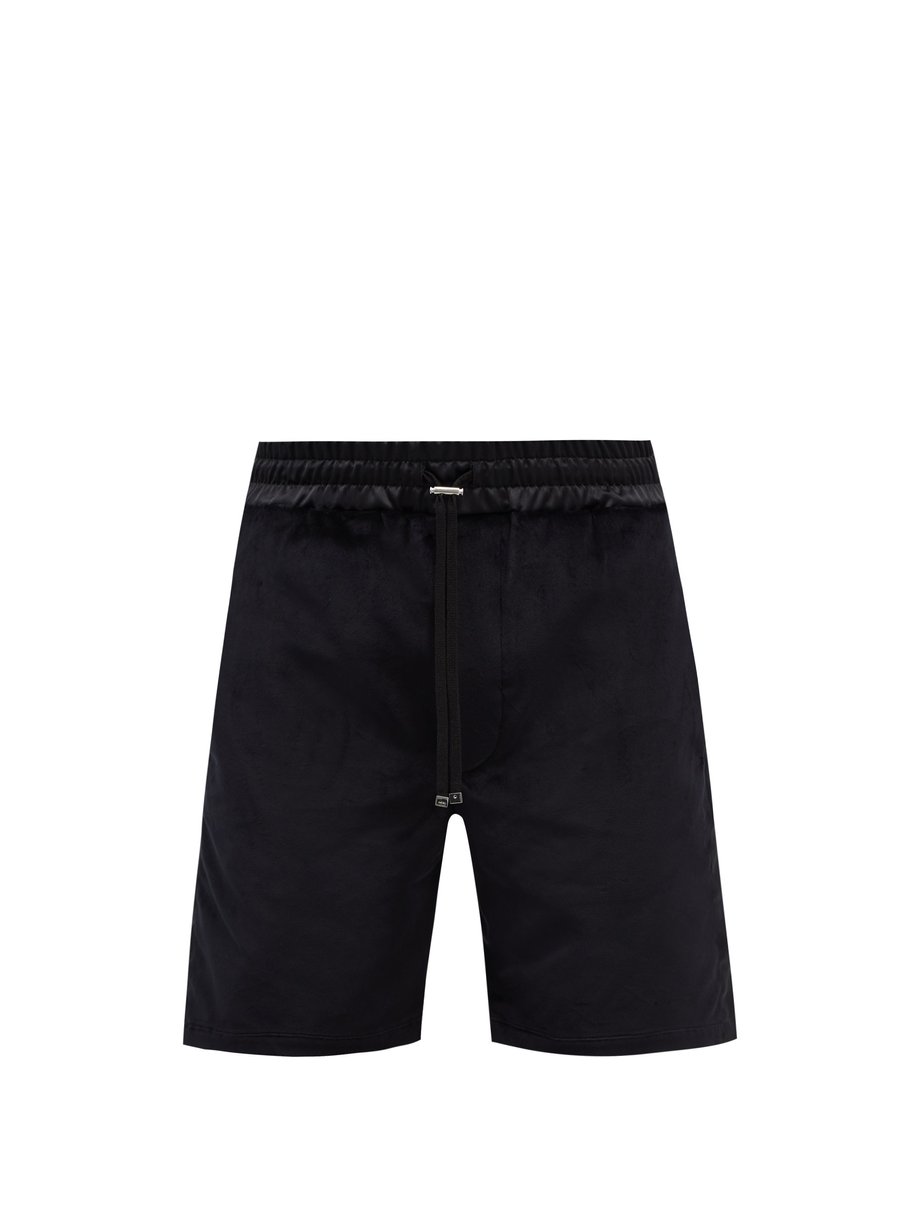 Lanvin Silk Satin Shorts in Black for Men