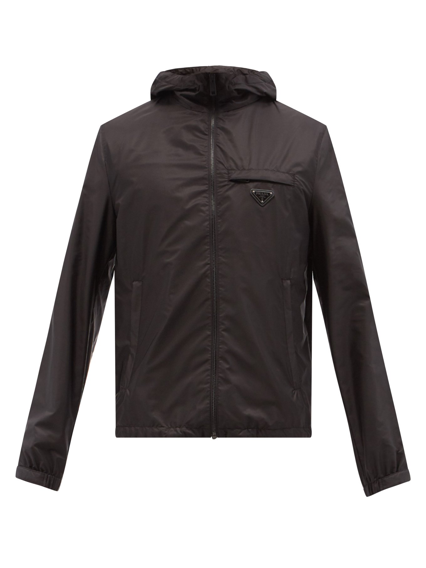 Black Re-Nylon hooded jacket | Prada | MATCHESFASHION US