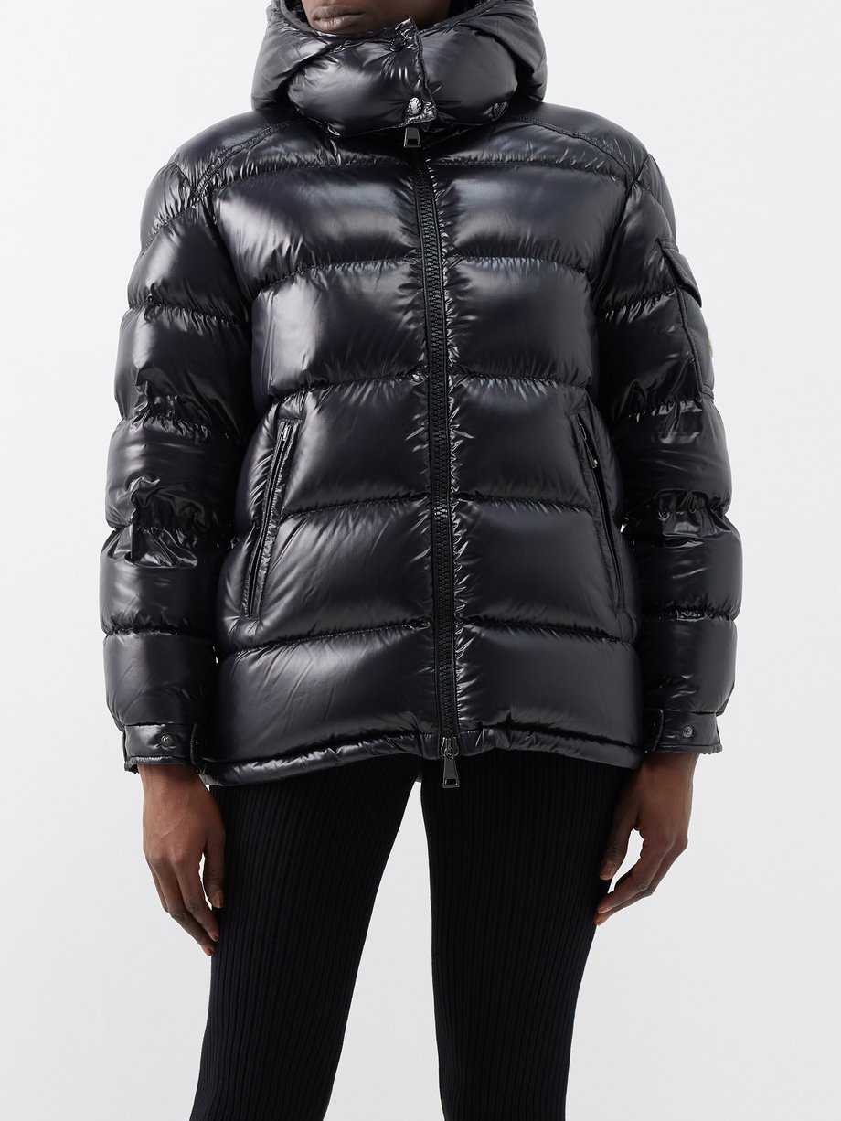 Black Maire hooded down jacket | Moncler | MATCHES UK