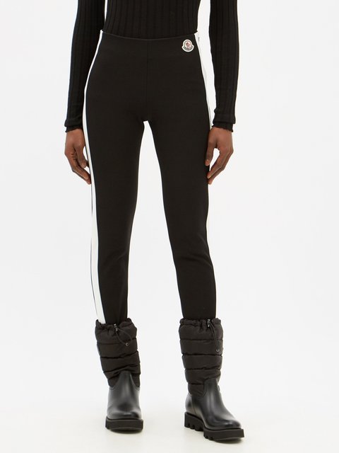 Schoeller Women's Black Swimfans Wool Blend Stirrup Ski Pants Size