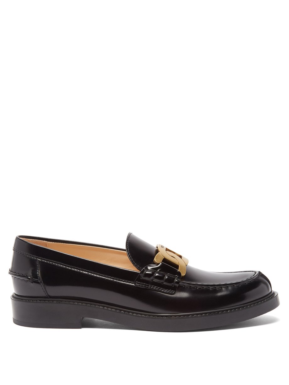 Tod's Chain-embellished leather loafers