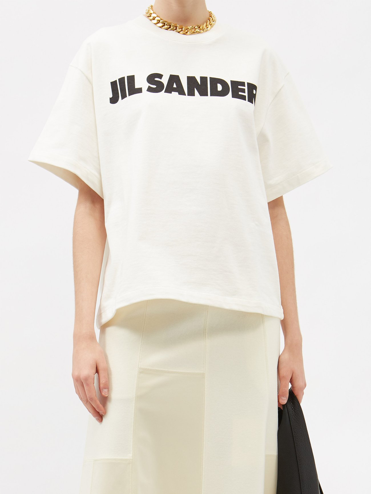 Jil Sander Cotton t-shirt with printed tiger on the front white, Women  Knitwear And Jersey