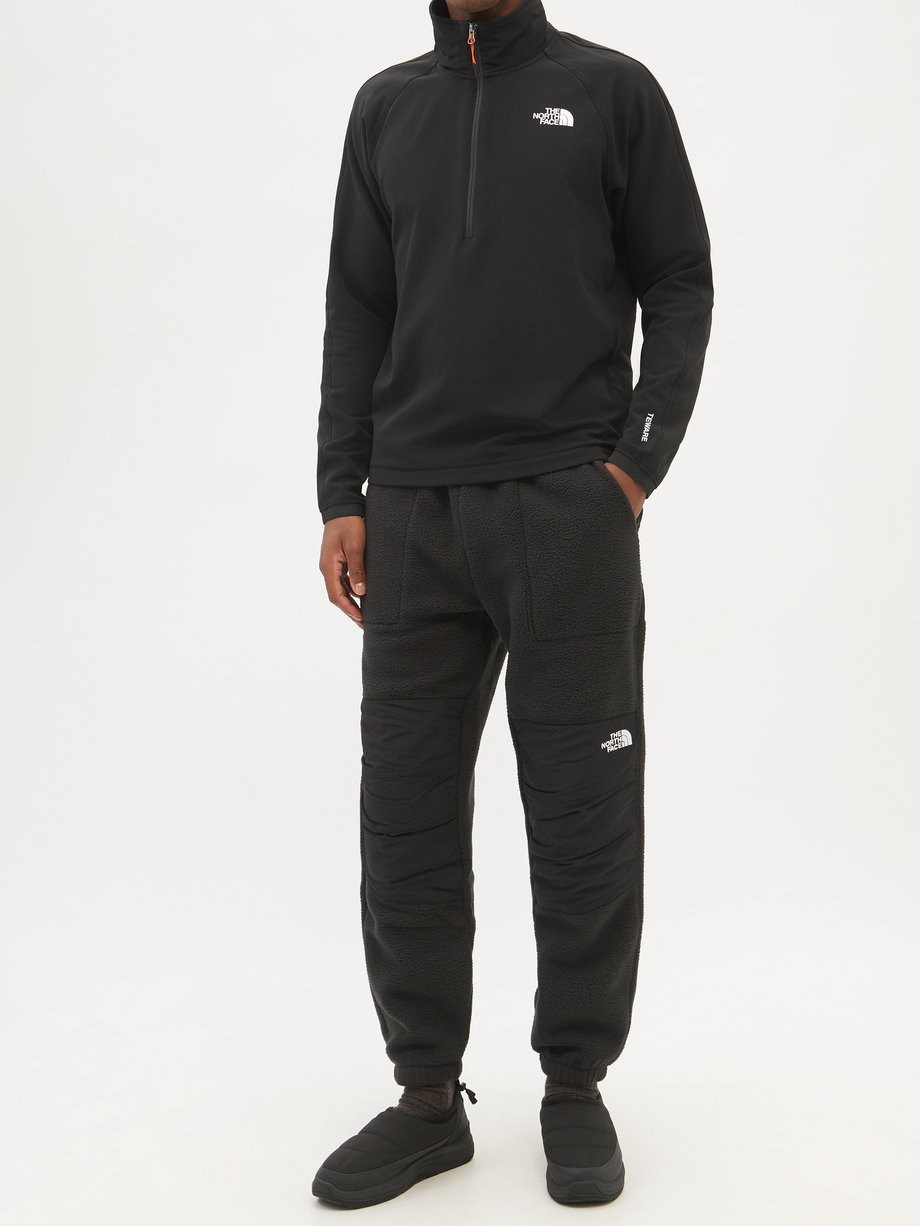 Black Denali recycled-fibre fleece and nylon track pants, The North Face