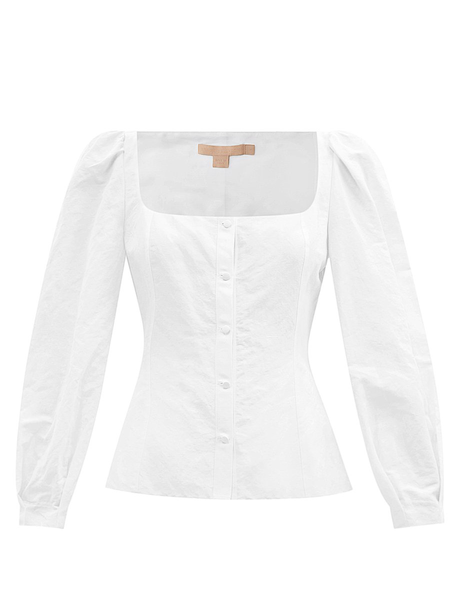 White Thelma cotton-blend top | Brock Collection | MATCHESFASHION US