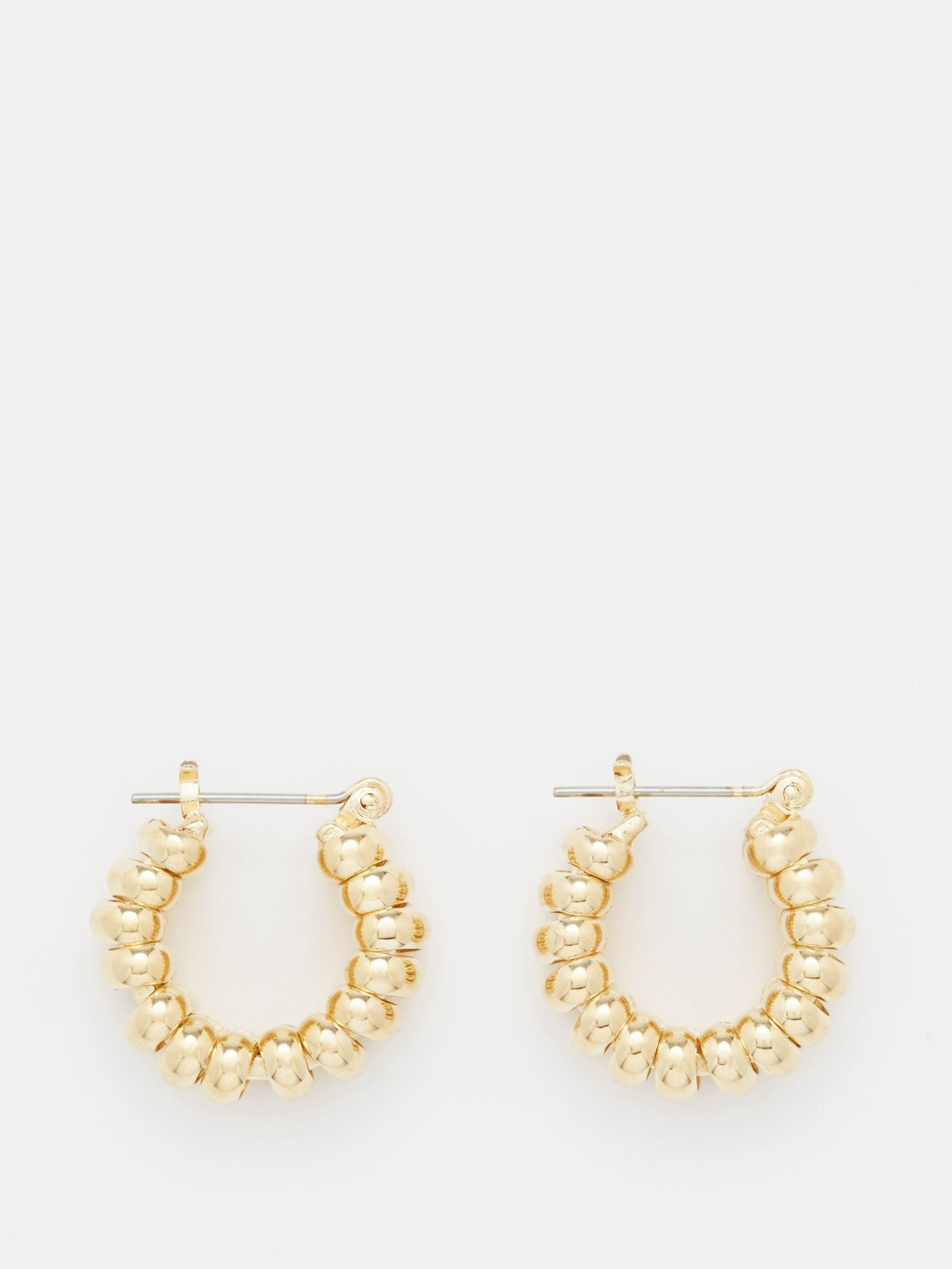 Gold Camilla 14kt gold-plated hoop earrings | Laura Lombardi ...