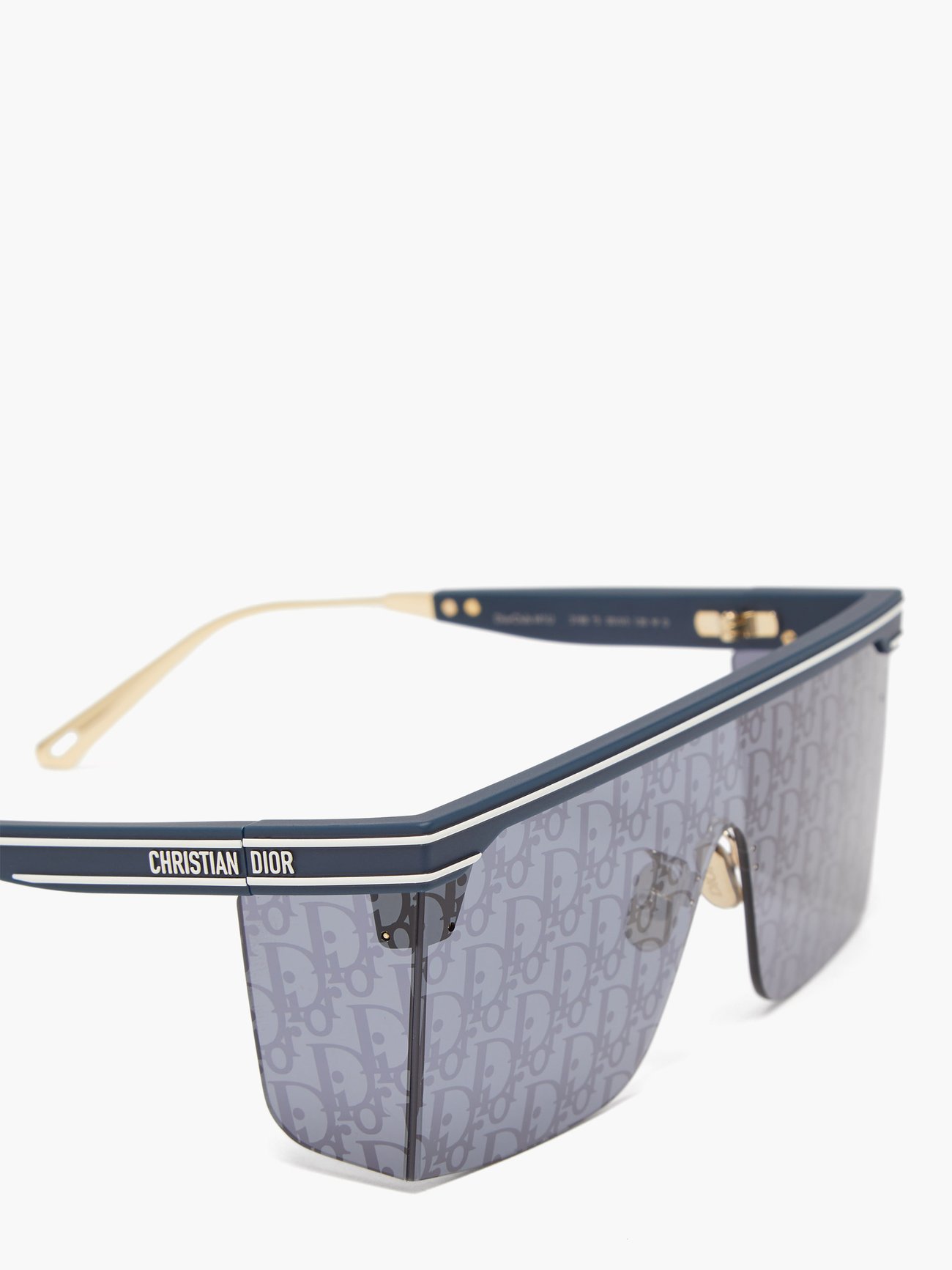 Dior - Diorclub M1u Monogram-Lens Flat-Top Sunglasses - Womens - Blue for  Women