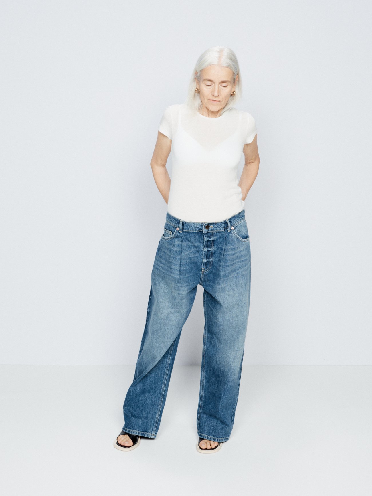 Blue Fold organic-cotton dad baggy boyfriend jeans | Raey | MATCHES UK