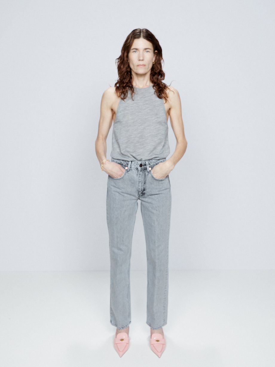 Grey Push organic-cotton straight-leg jeans | Raey | MATCHES UK