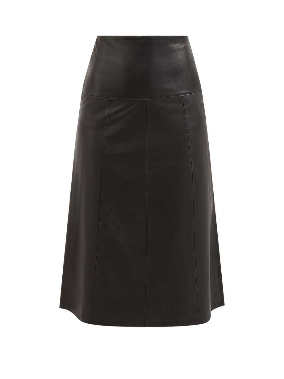 Black Tiana leather midi skirt | Cefinn | MATCHESFASHION AU