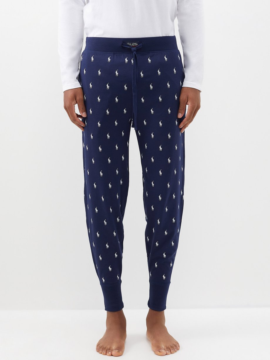 Relaxed Fit Pyjama bottoms - Dark blue/Checked - Men | H&M IN