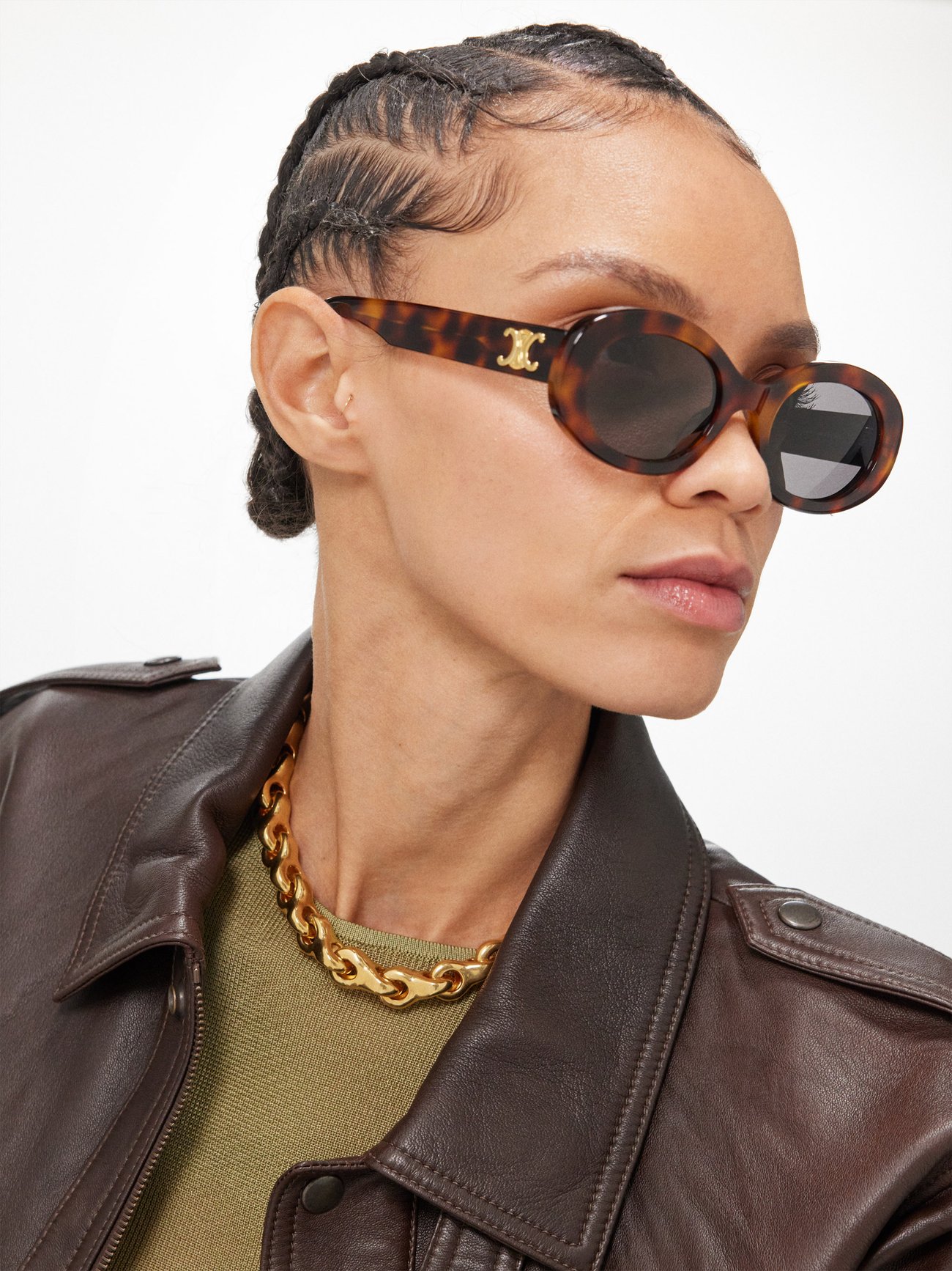 CELINE Triomphe Oval Sunglasses, 52mm | Bloomingdale's