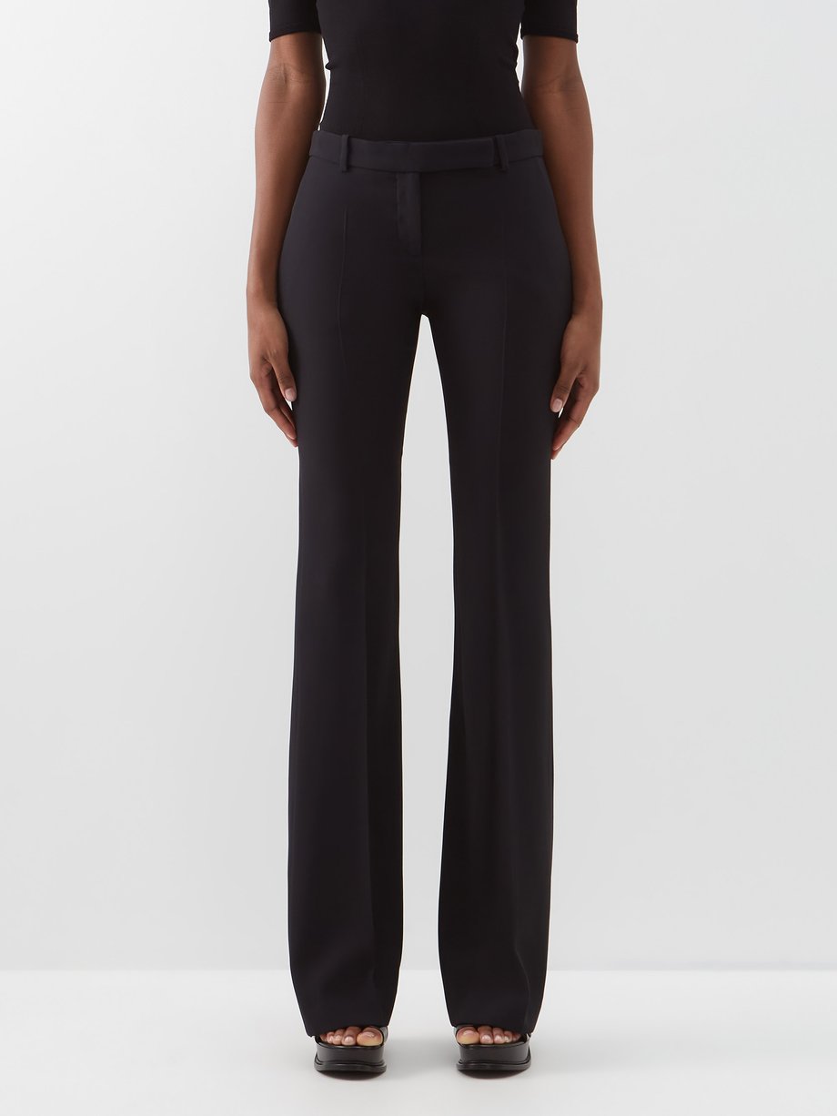 Black Crepe bootcut tailored trousers, Alexander McQueen