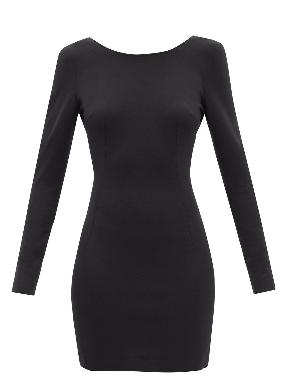 Black Scoop-back jersey mini dress | Dolce & Gabbana | MATCHES UK