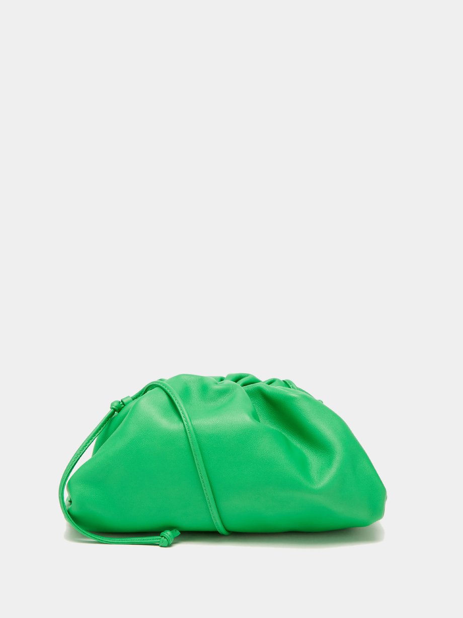 Green discount leather clutch