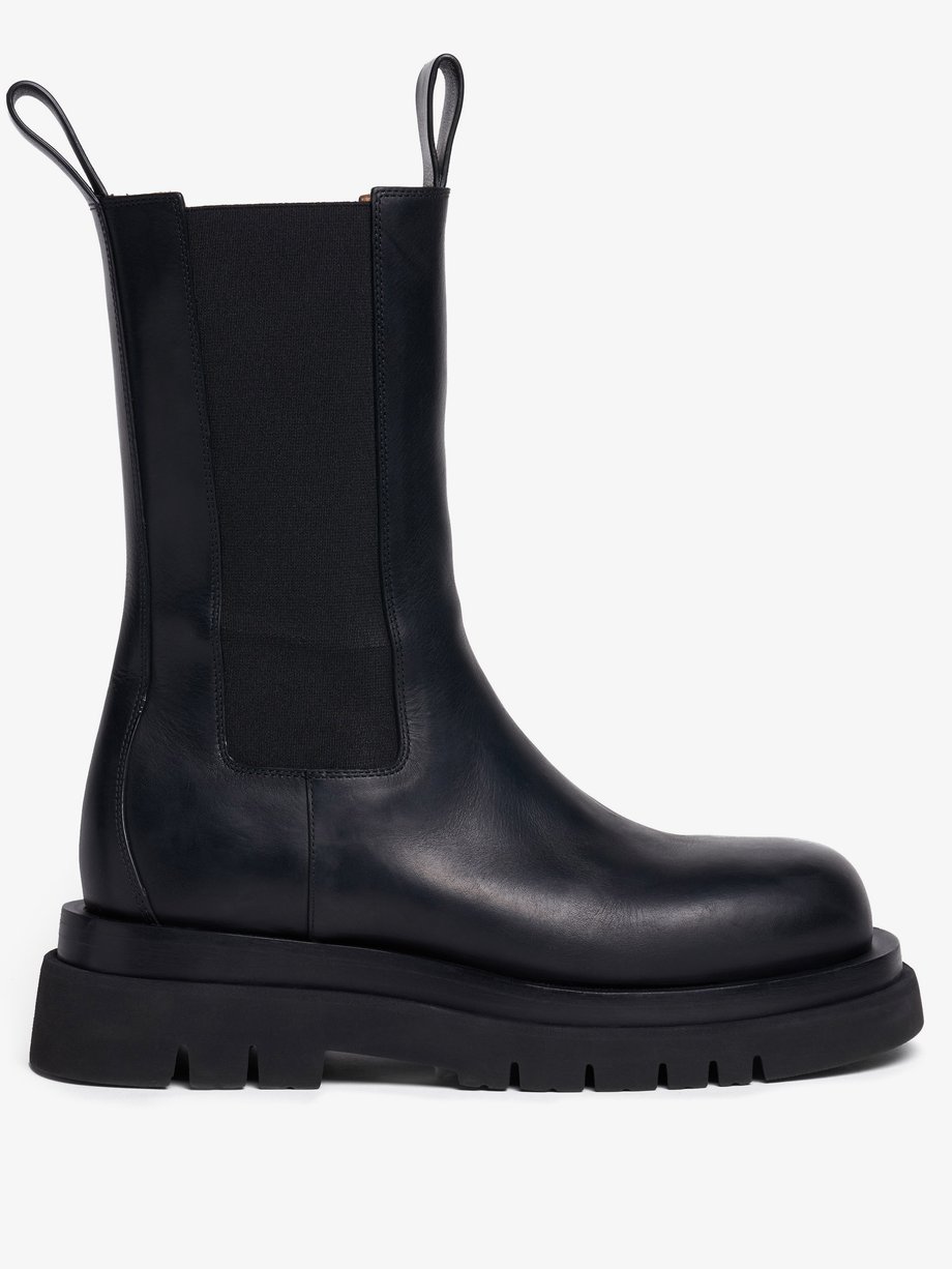 Lug leather Chelsea boots
