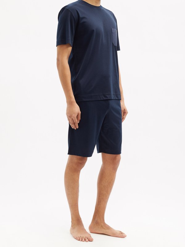 Zimmerli Drawstring cotton-blend jersey pyjama shorts