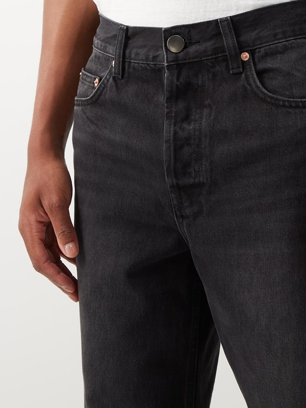 Raey Open organic-cotton low-rise jeans