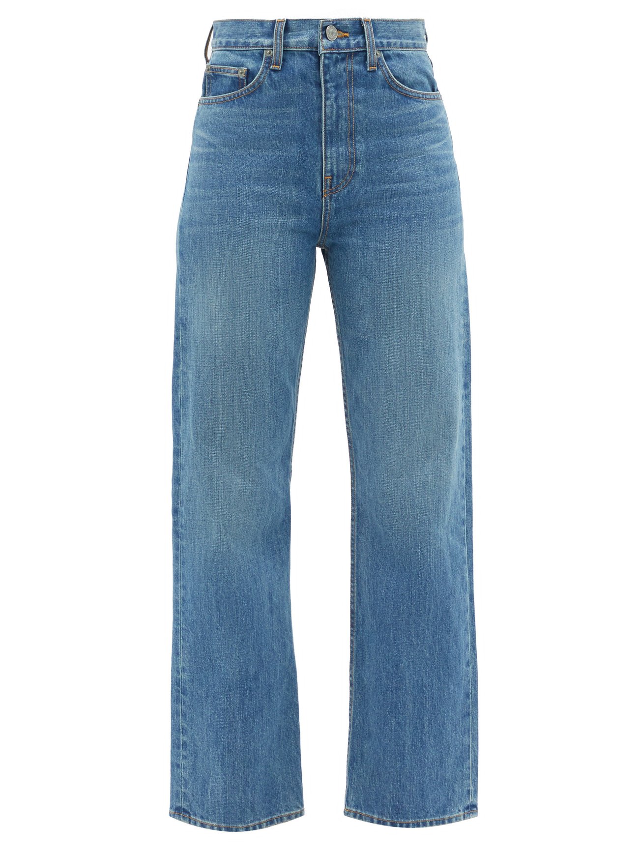 Blue Quark high-rise straight-leg jeans | Brock Collection ...