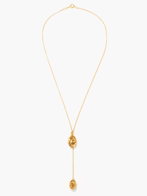 Gold The Silhouette of Summer 24kt gold plated necklace