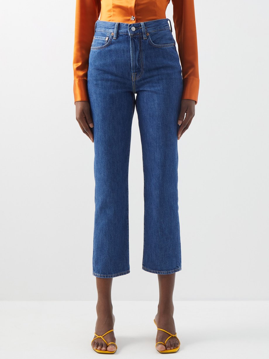 Mece high-rise cropped straight-leg jeans video