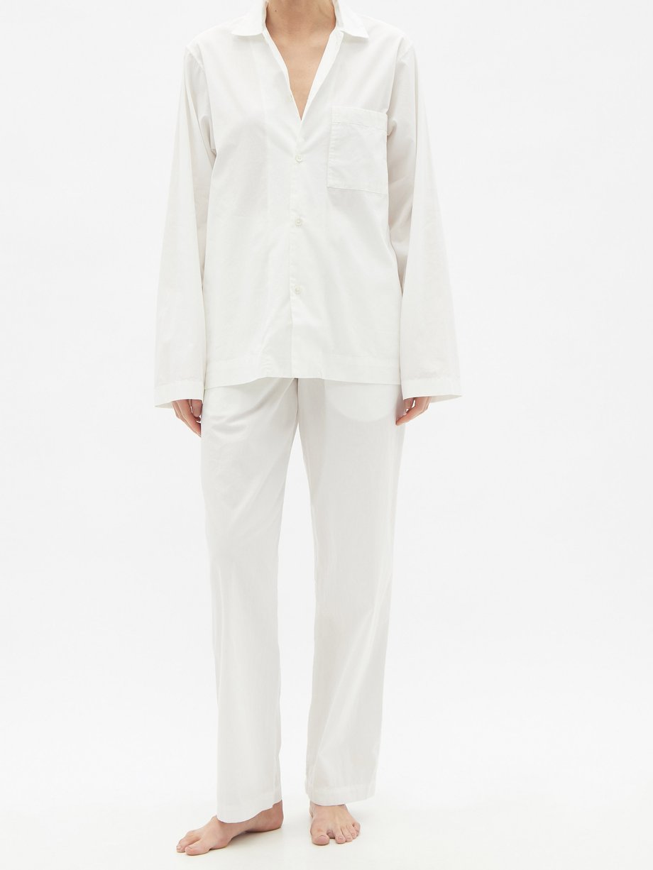 Tekla Organic-cotton poplin pyjama shirt