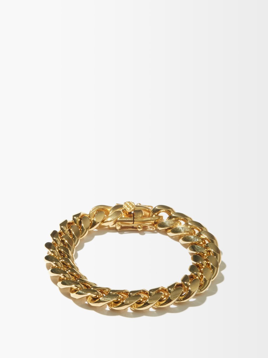 FALLON Ruth medium curb-chain gold-plated bracelet