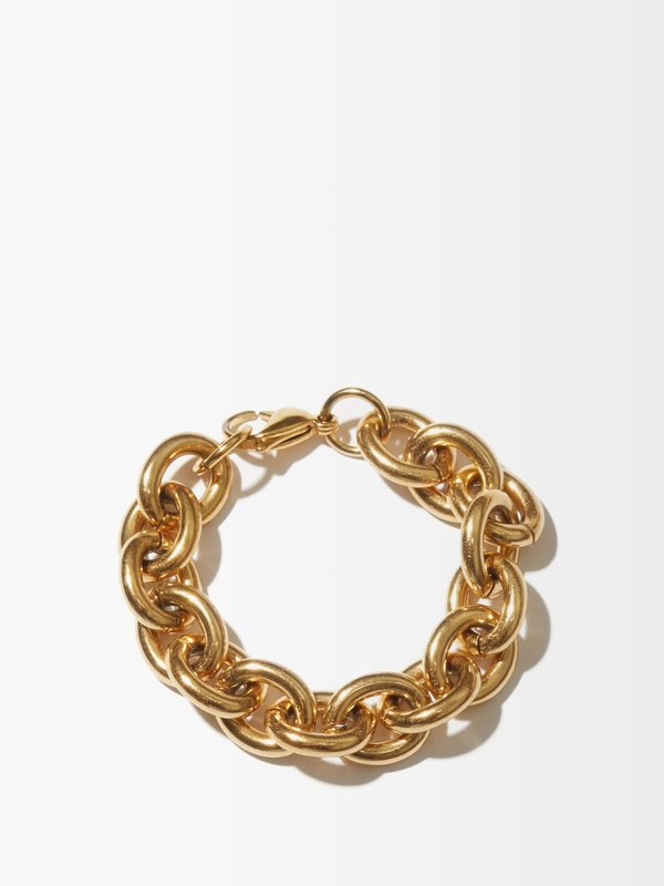 FALLON Alexandria rolo-chain gold-plated bracelet