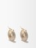 Doughnut zircon & 14kt gold-plated earrings