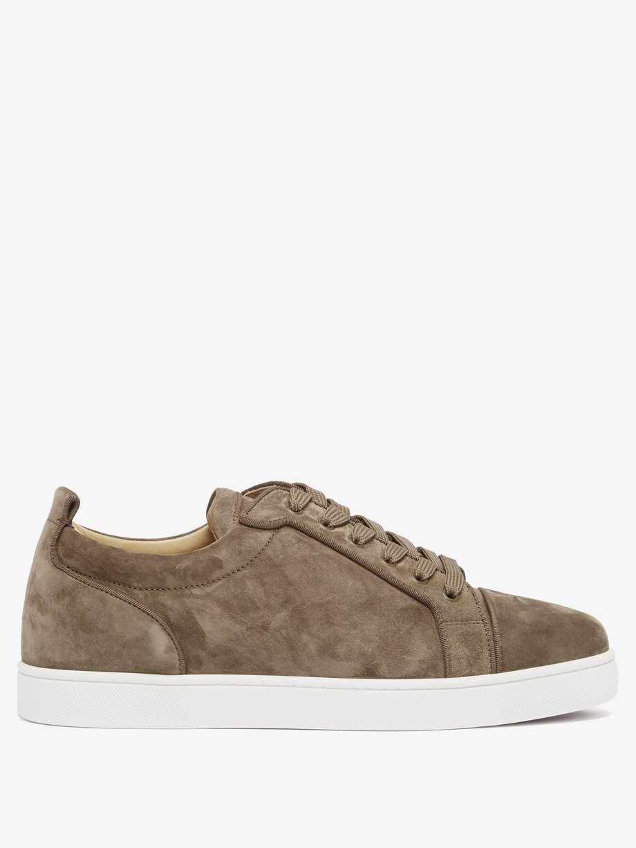 Brown Louis Junior suede trainers | Christian Louboutin | MATCHES UK