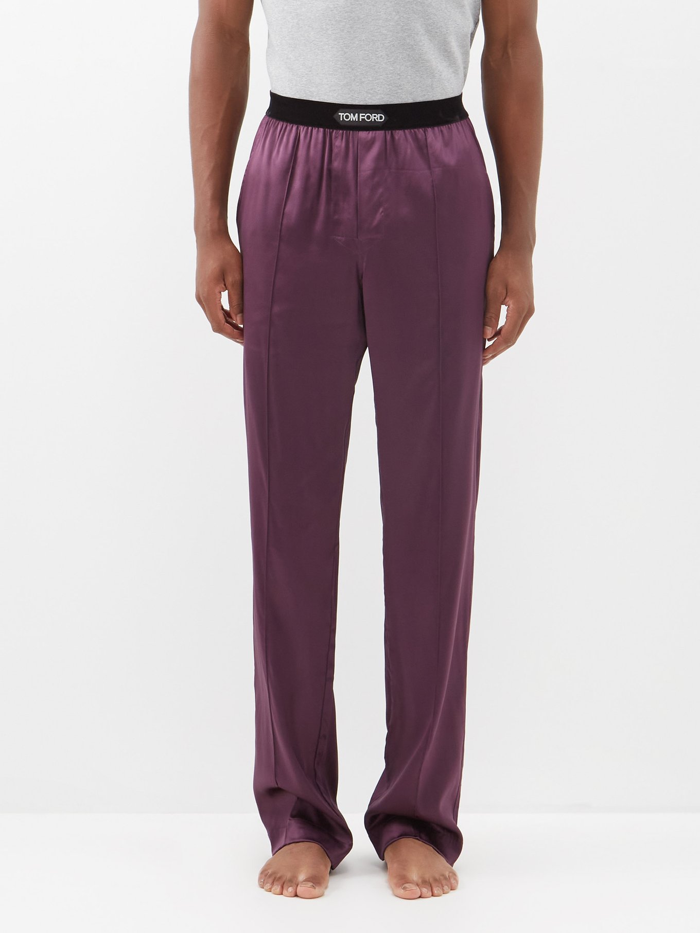 Purple Elasticated-waist silk-blend pyjama trousers | Tom Ford |  MATCHESFASHION US