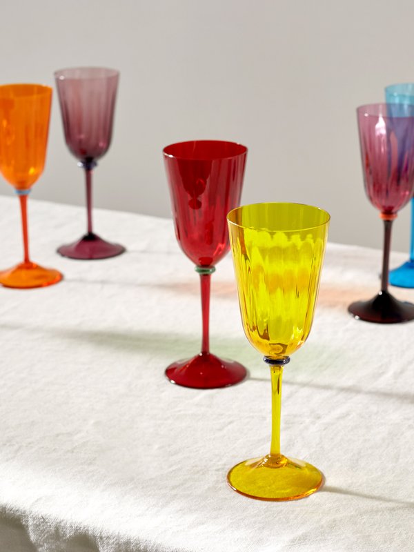 La DoubleJ X Salviati set of eight Murano wine glasses