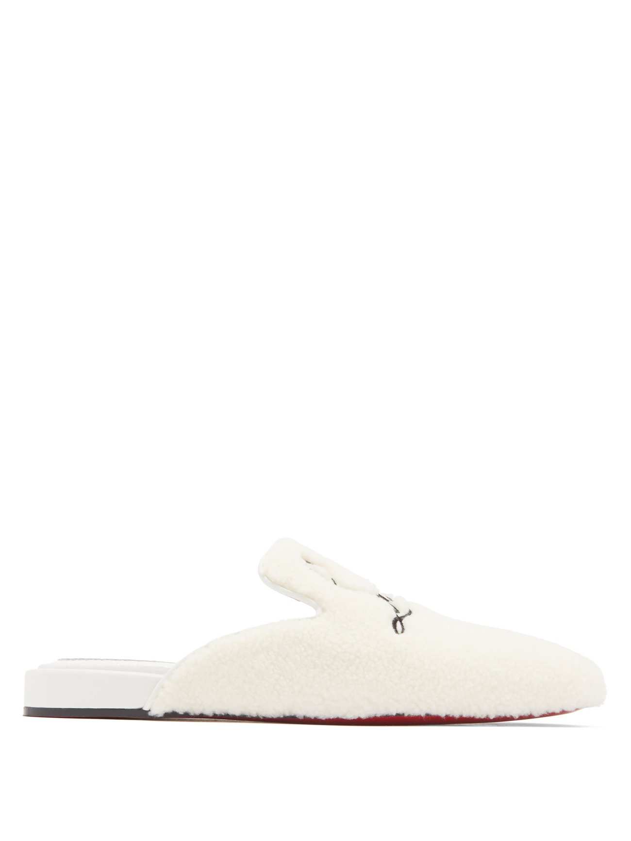 Christian Louboutin Coolito Shearling Mule Loafers