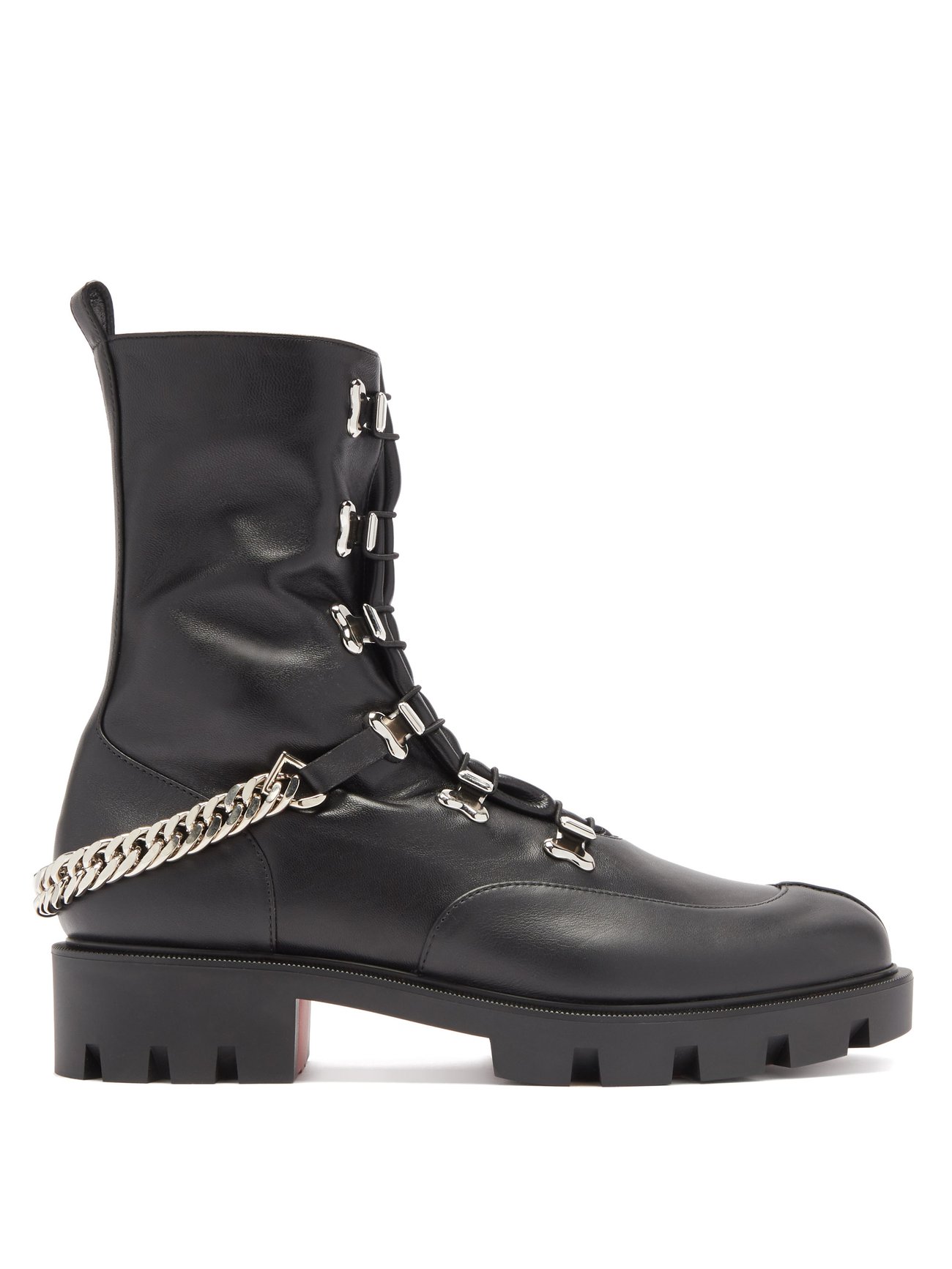 Black Horse Guarda chain-strap leather ankle boots | Christian Louboutin MATCHESFASHION UK
