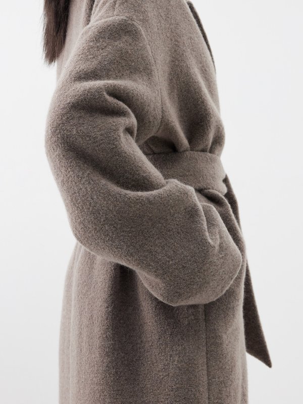 Raey Wrap-around belted bouclé coat