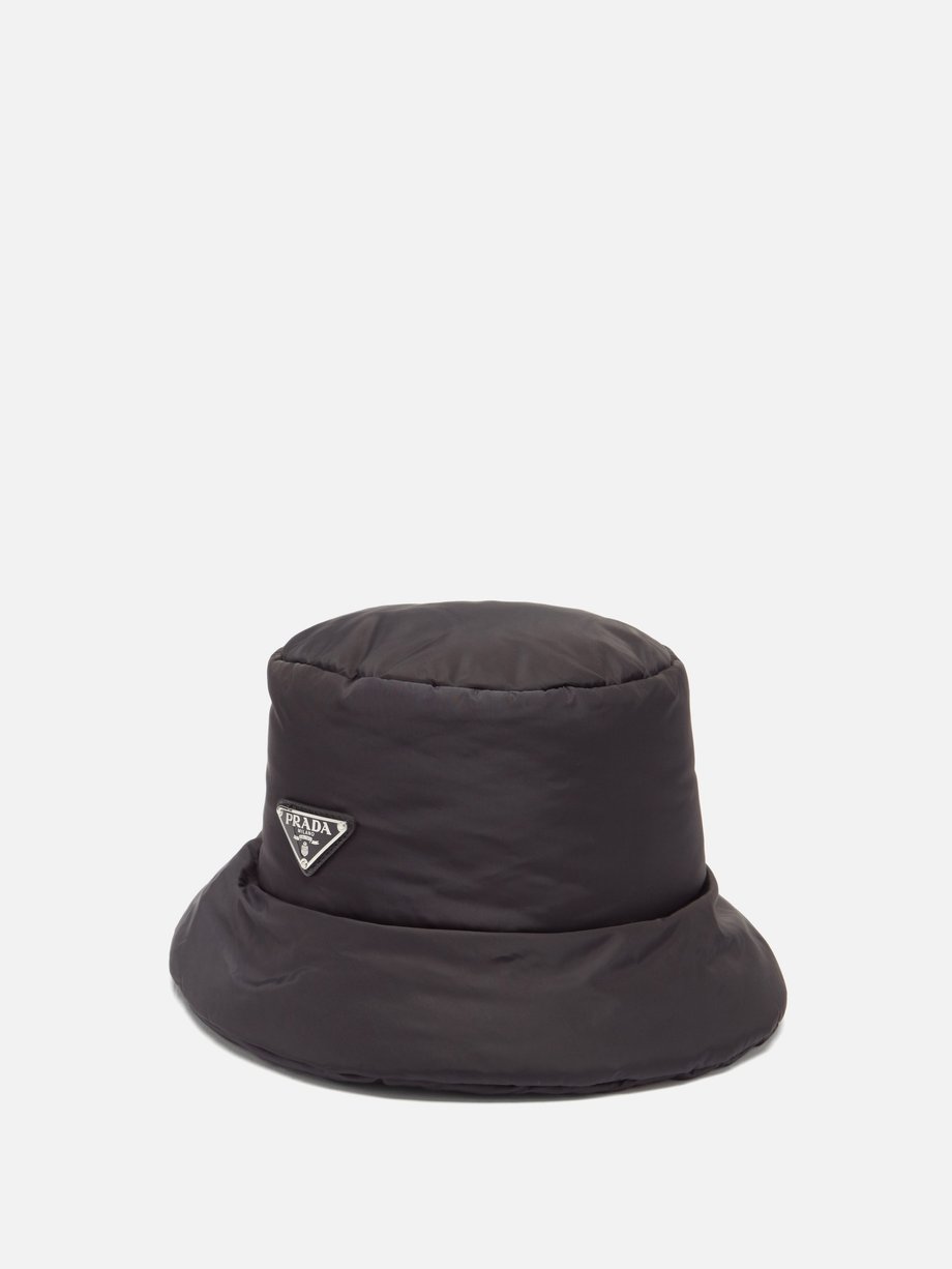 Black Triangle logo-plaque nylon bucket hat | Prada | MATCHESFASHION UK