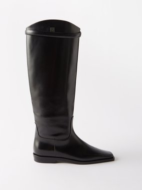 Toteme Square-toe leather knee-high boots