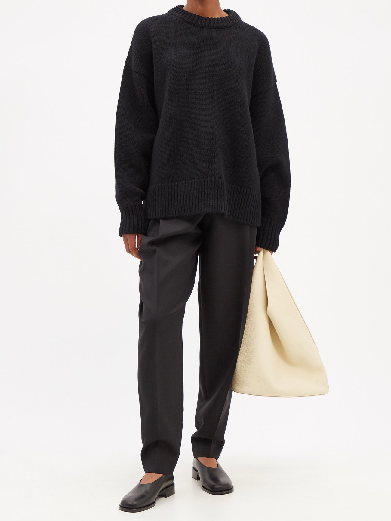 Black Ophelia wool-blend sweater | The Row | MATCHESFASHION US