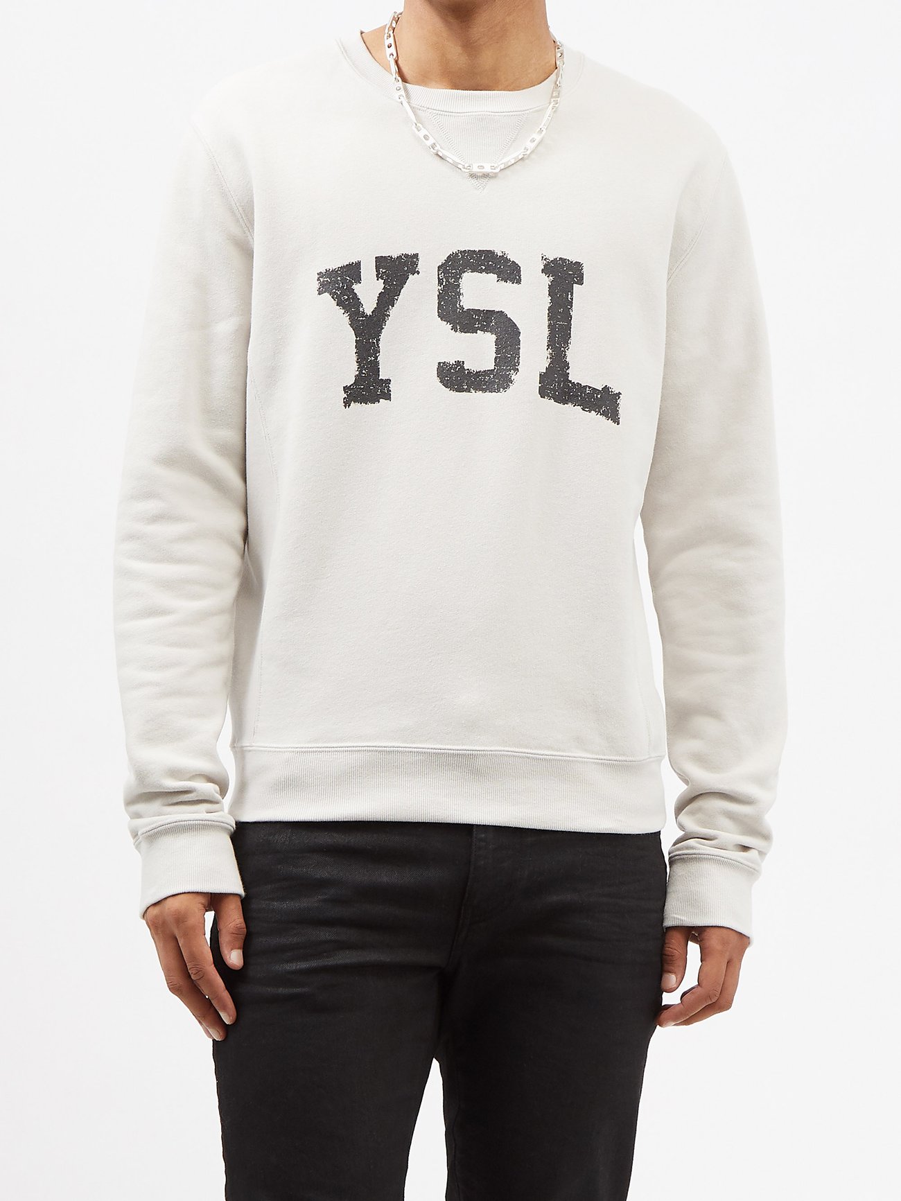 Logo print cotton jersey sweatshirt