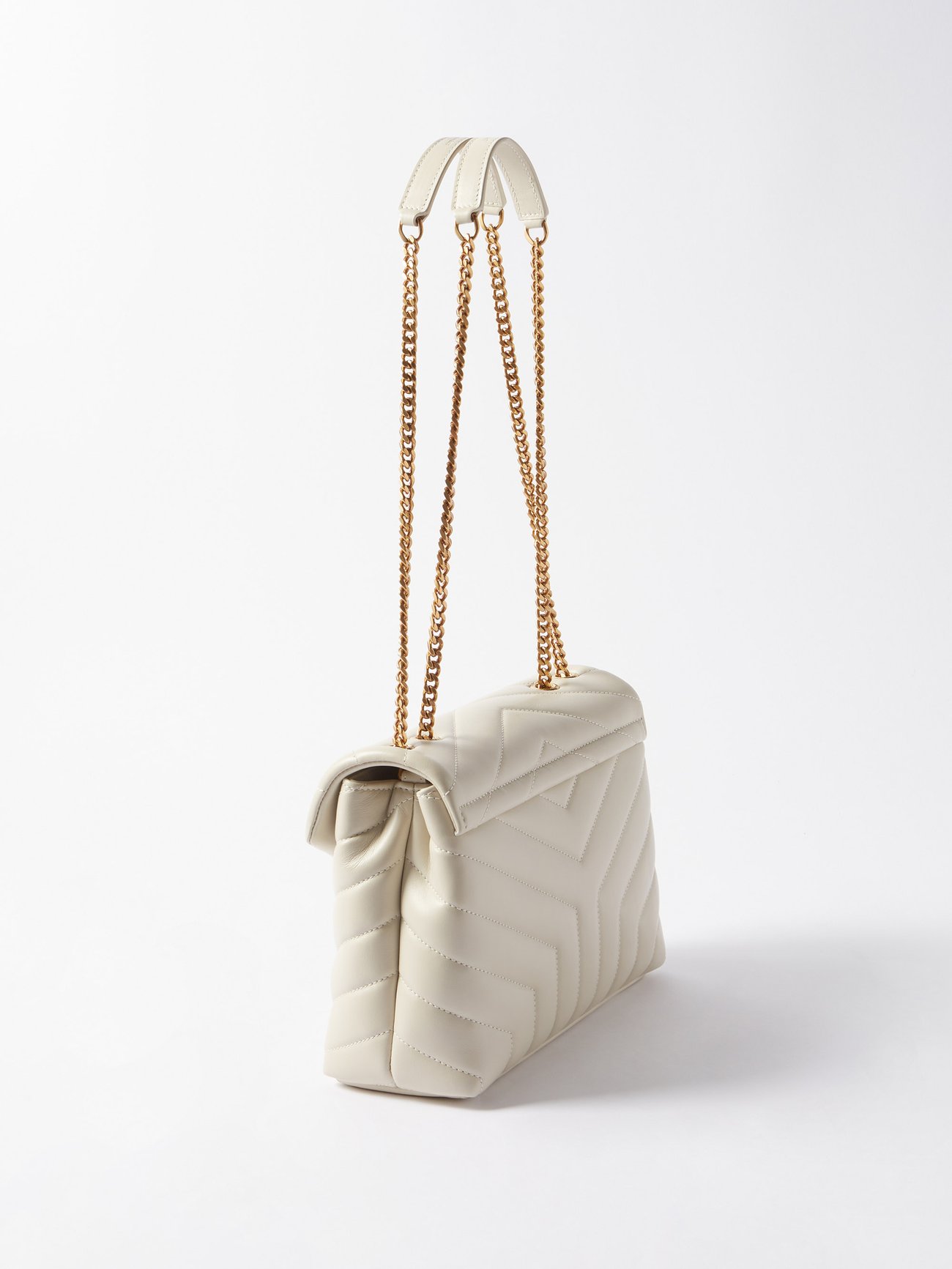 White Loulou small quilted leather shoulder bag