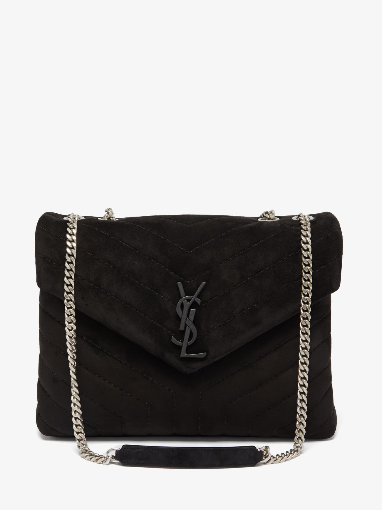 SAINT LAURENT Loulou small quilted suede shoulder bag