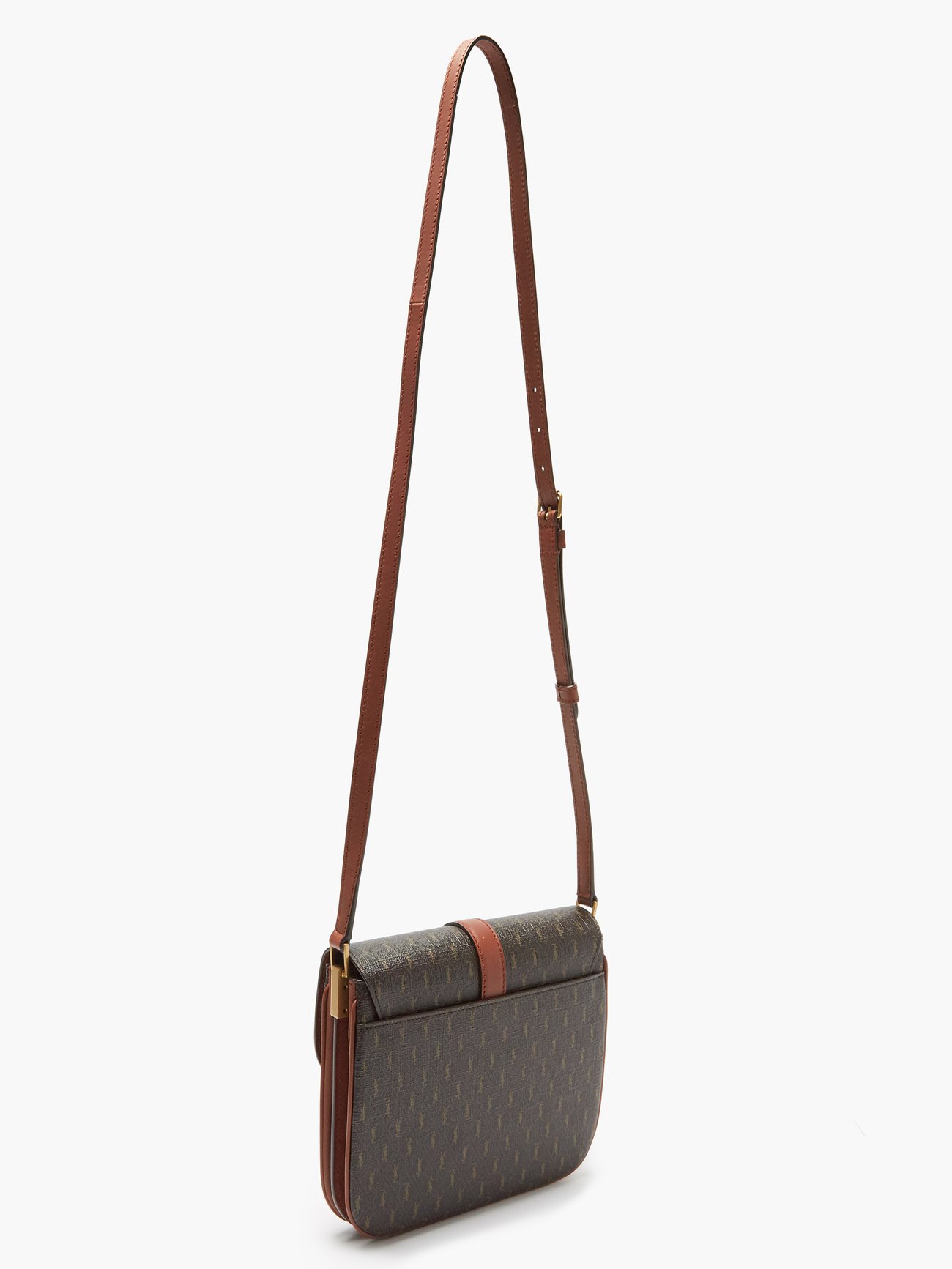 Brown Le Monogramme small coated-canvas cross-body bag
