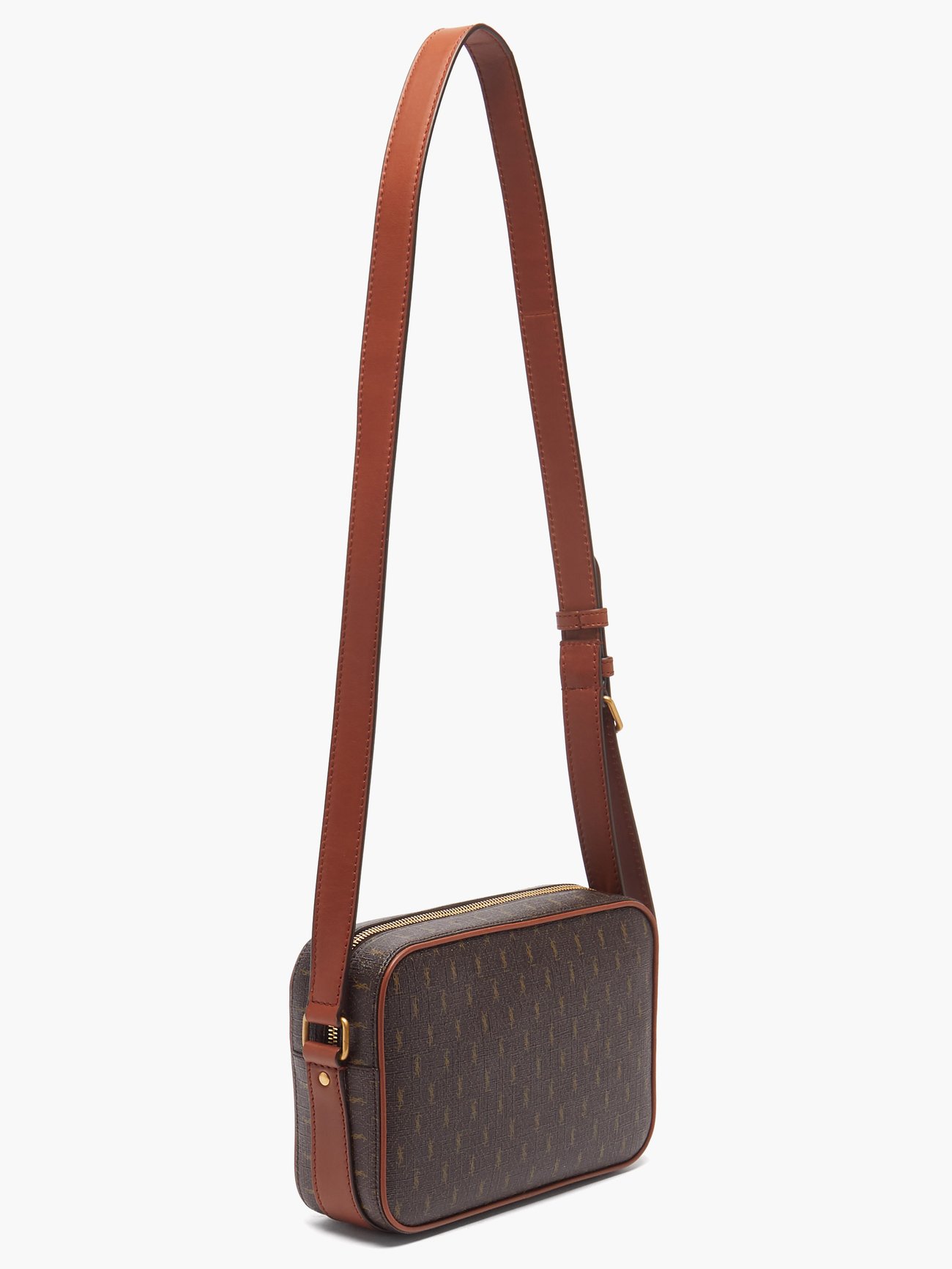 Brown Le Monogramme small coated-canvas cross-body bag