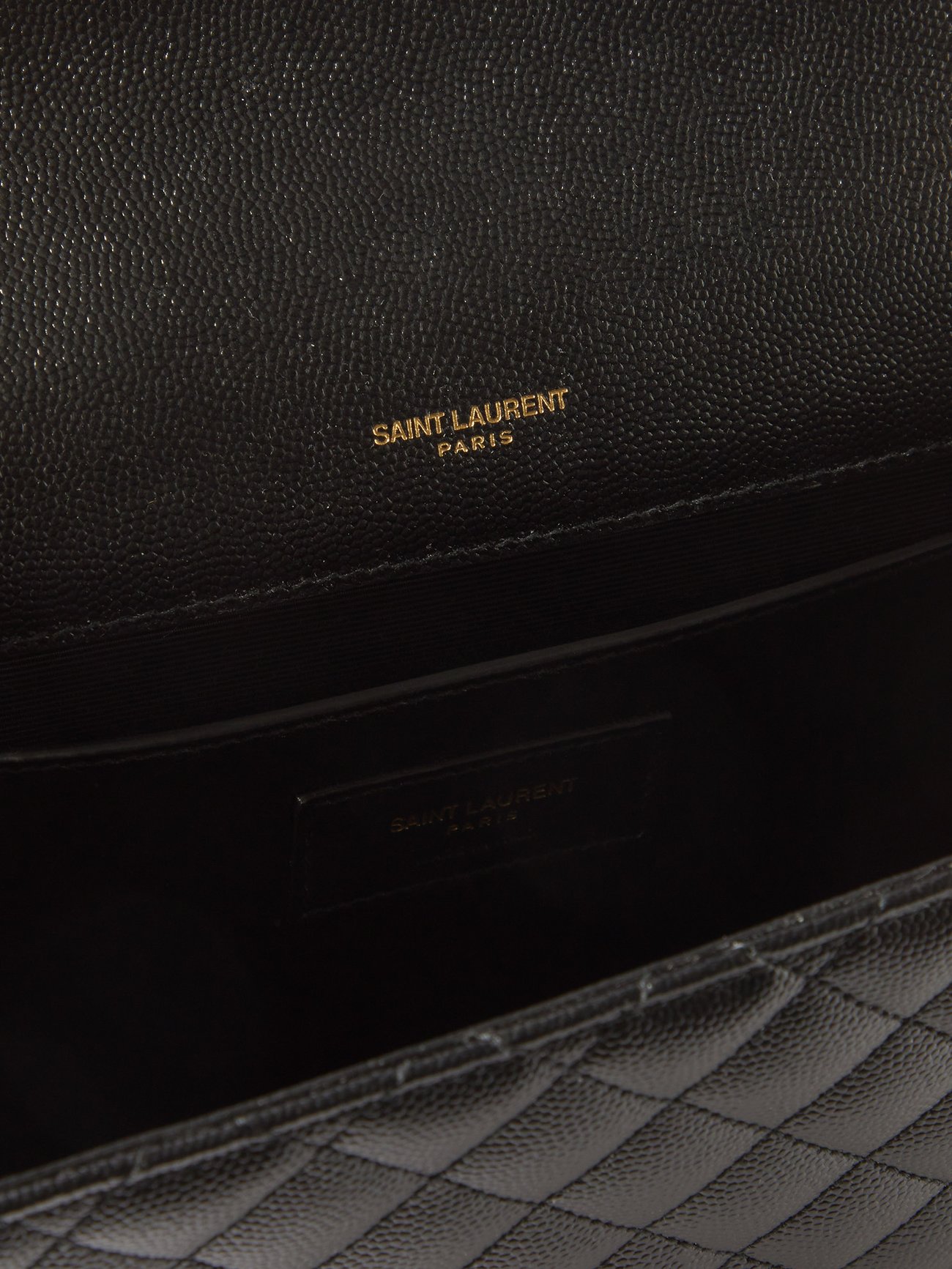 Saint Laurent Black Mix Matelasse Leather Medium Envelope Chain Shoulder Bag  Saint Laurent Paris