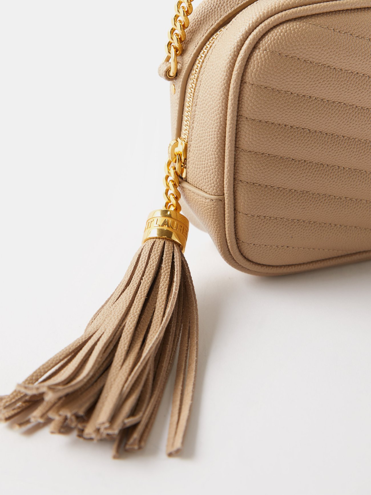 Saint Laurent lou mini quilted textured-leather shoulder bag. #saintlaurent  #crossbody #bags