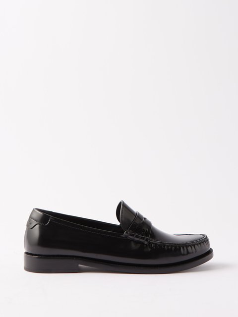 Black Babi 35 leather loafers | Acne Studios | MATCHES UK