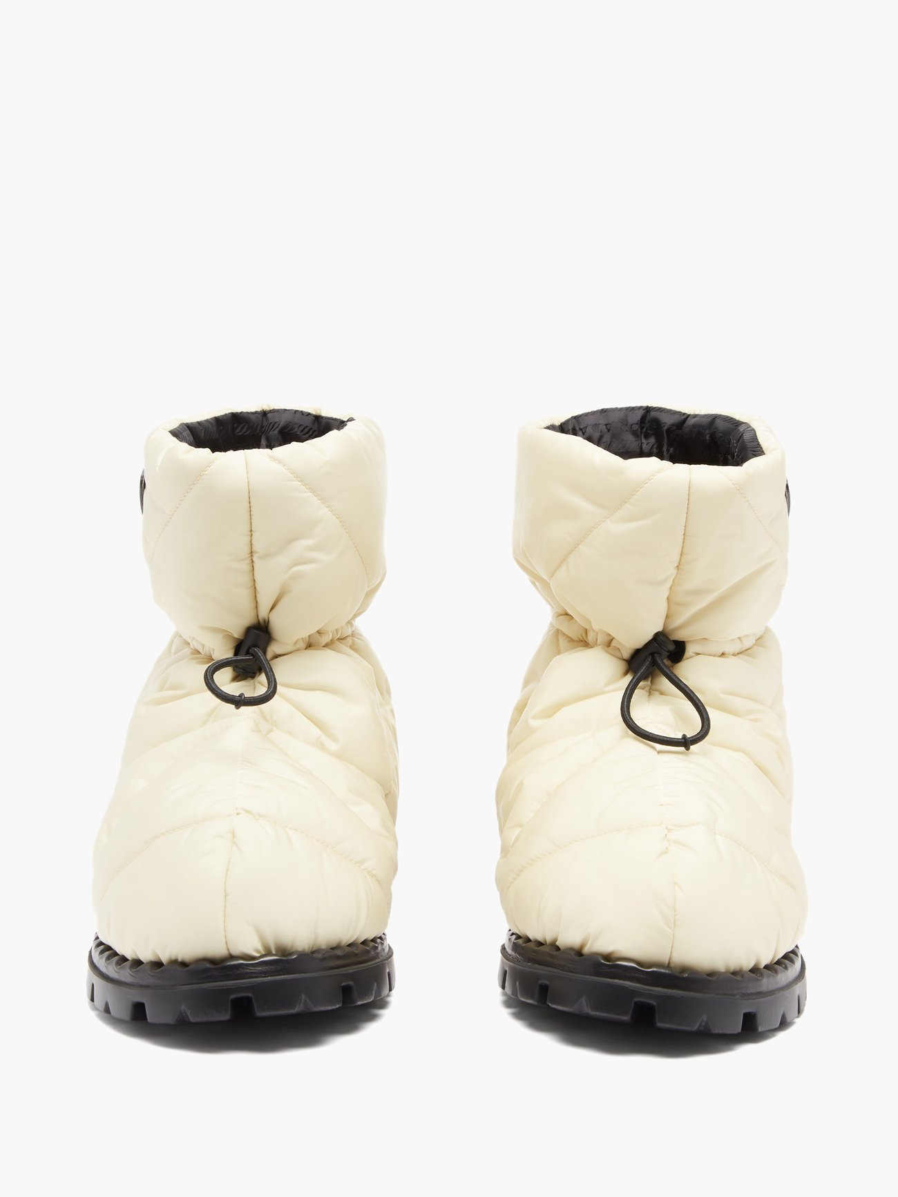 Quilted Nylon Snow Boots in White - Prada