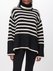 Striped roll-neck wool-blend sweater