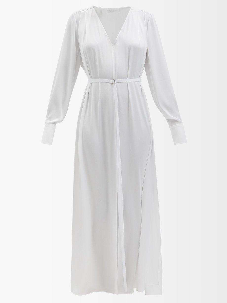 White Dawa belted satin dress | Carl Kapp | MATCHESFASHION UK